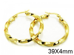 HY Stainless Steel 316L Hollow Hoop Earrings-HY58E0792NG