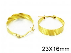 HY Stainless Steel 316L Snap Post Hoop Earrings-HY58E0523LR