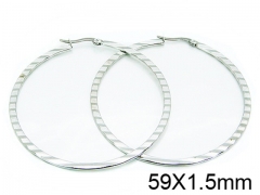 HY Stainless Steel 316L Snap Post Hoop Earrings-HY64E0254KW