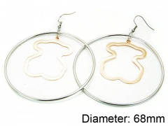 HY Stainless Steel 316L Bear Earrings-HY64E0130HJA