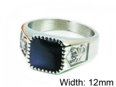 HY Stainless Steel 316L Men Gemstone Rings-HY45R0274OZ