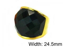 HY Stainless Steel 316L Lady Gemstone Rings-HY17R0022HPW