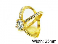 HY Stainless Steel 316L Lady Big-Crystal Rings-HY15R0890HKZ