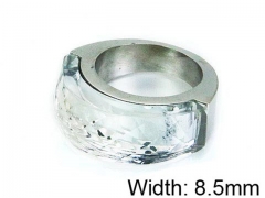 HY Stainless Steel 316L Lady Gemstone Rings-HY17R0183HMF