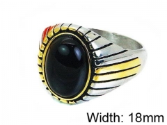 HY Stainless Steel 316L Men Gemstone Rings-HY17R0132HJE