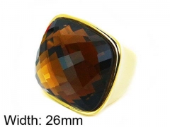 HY Stainless Steel 316L Lady Gemstone Rings-HY15R1335HOA