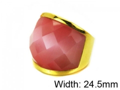 HY Stainless Steel 316L Lady Gemstone Rings-HY17R0021HPR