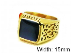 HY Stainless Steel 316L Men Gemstone Rings-HY45R0269PR