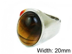 HY Stainless Steel 316L Men Gemstone Rings-HY17R0106HIA