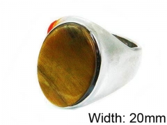 HY Stainless Steel 316L Men Gemstone Rings-HY17R0110HIG