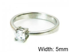 HY Stainless Steel 316L Lady Big-Crystal Rings-HY30R0545MU