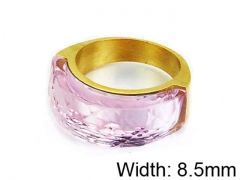 HY Stainless Steel 316L Lady Gemstone Rings-HY17R0196HNE