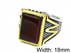 HY Stainless Steel 316L Men Gemstone Rings-HY17R0162HJE