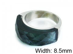 HY Stainless Steel 316L Lady Gemstone Rings-HY17R0187HMS