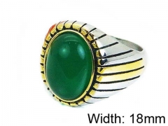 HY Stainless Steel 316L Men Gemstone Rings-HY17R0134HJQ