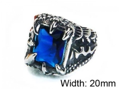 HY Stainless Steel 316L Men Gemstone Rings-HY17R0099HIW