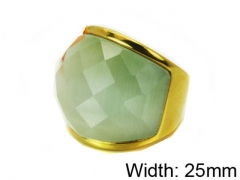 HY Stainless Steel 316L Lady Gemstone Rings-HY17R0023HPF