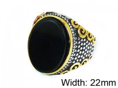 HY Stainless Steel 316L Men Gemstone Rings-HY17R0144HJE