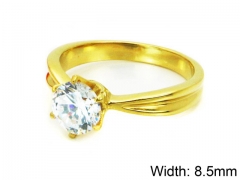 HY Stainless Steel 316L Lady Big-Crystal Rings-HY30R0548HEE