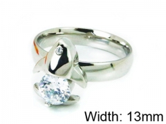 HY Stainless Steel 316L Lady Big-Crystal Rings-HY30R0621LA