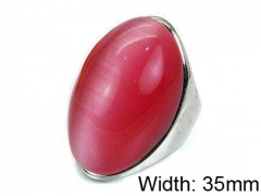 HY Stainless Steel 316L Lady Gemstone Rings-HY17R0200HOY