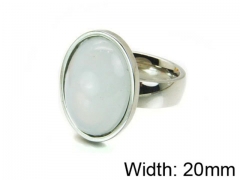 HY Stainless Steel 316L Lady Gemstone Rings-HY17R0067HEE