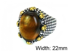 HY Stainless Steel 316L Men Gemstone Rings-HY17R0173HJX