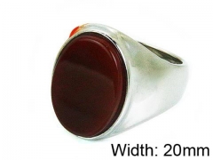 HY Stainless Steel 316L Men Gemstone Rings-HY17R0109HIF