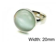 HY Stainless Steel 316L Lady Gemstone Rings-HY17R0069HSS