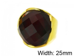 HY Stainless Steel 316L Lady Gemstone Rings-HY17R0025HOY