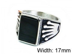 HY Stainless Steel 316L Men Gemstone Rings-HY17R0114HIV