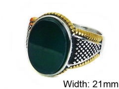 HY Stainless Steel 316L Men Gemstone Rings-HY17R0146HJS