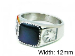 HY Stainless Steel 316L Men Gemstone Rings-HY45R0272OS