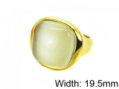 HY Stainless Steel 316L Lady Gemstone Rings-HY17R0065HLX