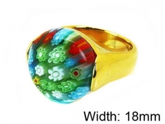 HY Stainless Steel 316L Lady Gemstone Rings-HY17R0212HLQ