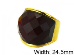 HY Stainless Steel 316L Lady Gemstone Rings-HY17R0017HPB