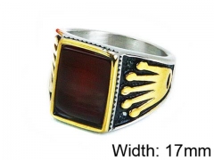 HY Stainless Steel 316L Men Gemstone Rings-HY17R0154HJB