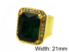 HY Stainless Steel 316L Lady Gemstone Rings-HY15R1217HML