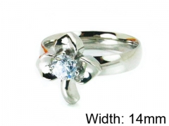 HY Stainless Steel 316L Lady Big-Crystal Rings-HY30R0605LU