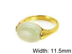 HY Stainless Steel 316L Lady Gemstone Rings-HY17R0073HKS