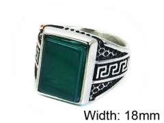 HY Stainless Steel 316L Men Gemstone Rings-HY17R0112HIX