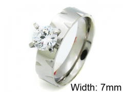 HY Stainless Steel 316L Lady Big-Crystal Rings-HY06R0230K5