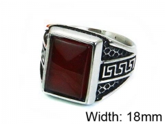 HY Stainless Steel 316L Men Gemstone Rings-HY17R0113HIC