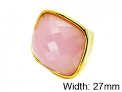 HY Stainless Steel 316L Lady Gemstone Rings-HY15R1237IWW