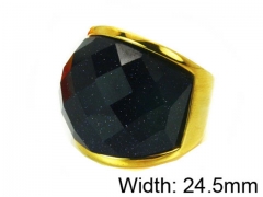 HY Stainless Steel 316L Lady Gemstone Rings-HY17R0019HPW