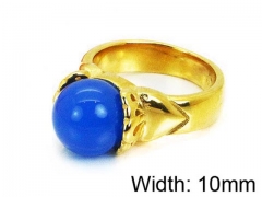 HY Stainless Steel 316L Lady Gemstone Rings-HY17R0205HJC