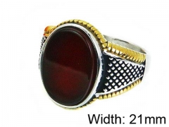 HY Stainless Steel 316L Men Gemstone Rings-HY17R0147HJF