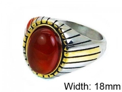 HY Stainless Steel 316L Men Gemstone Rings-HY17R0135HJT