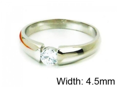 HY Stainless Steel 316L Lady Big-Crystal Rings-HY30R0556OA