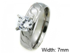 HY Stainless Steel 316L Lady Big-Crystal Rings-HY06R0226K5